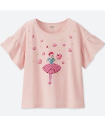 UNIQLO | GIRLS スクレ・ラデュレグラフィックＴ（半袖）(Tシャツ/カットソー)