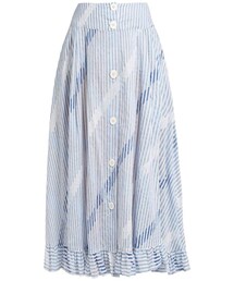 Thierry Colson | THIERRY COLSON Romane stripe-print cotton-voile skirt(スカート)