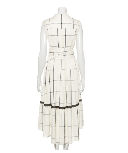 SNIDEL（スナイデル）の「リネンオックスシャツワンピース（シャツワンピース・レディース・CHECK/NVY・F）」の5枚目の写真