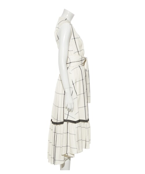 SNIDEL（スナイデル）の「リネンオックスシャツワンピース（シャツワンピース・レディース・CHECK/NVY・F）」の6枚目の写真