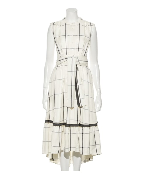 SNIDEL（スナイデル）の「リネンオックスシャツワンピース（シャツワンピース・レディース・CHECK/NVY・F）」の4枚目の写真