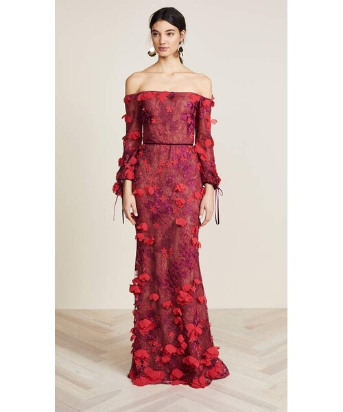 Marchesa Notte レース ミディ ドレス ワンピース 関税込み 関税込☆VIP価格【SELF PORTRAIT】レースミディワンピース