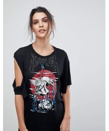 DIESEL（ディーゼル）の「Diesel Rip Detail Crane Print T