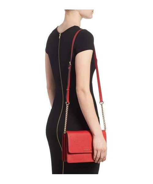 MICHAEL KORS（マイケルコース）の「MICHAEL Michael Kors Large Daniela Leather Crossbody Bag（ショルダーバッグ・レディース・Black・One Size）」の4枚目の写真