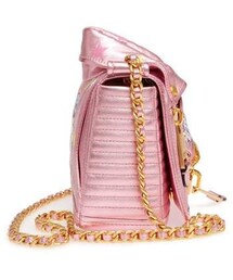 MOSCHINO モスキーノ ハートロック ミニ ハンドバッグ ピンク MOSCHINO - モスキーノ バイカージャケット ショルダーバッグ