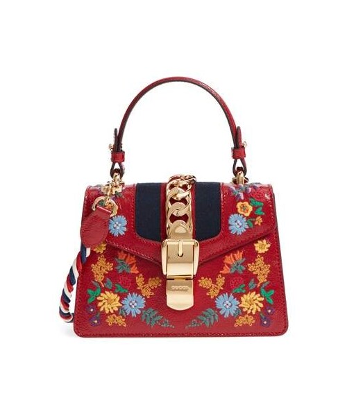 GUCCI（グッチ）の「Gucci Mini Sylvie Flower Embroidery