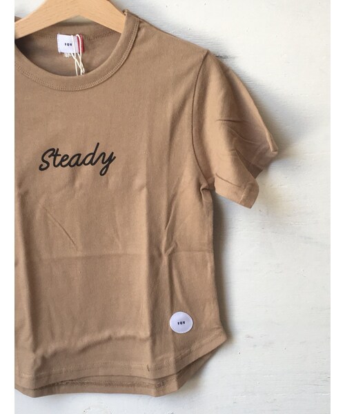 cache cache（カシュ カシュ）の「FOV  steady　Tシャツ(キャメル）（Tシャツ/カットソー・キッズ・その他）」の2枚目の写真