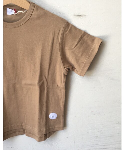 cache cache（カシュ カシュ）の「FOV  PLAIN Tシャツ(キャメル）（Tシャツ/カットソー・キッズ・その他）」の2枚目の写真