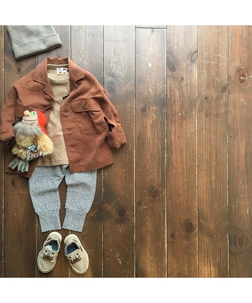 cache cache（カシュ カシュ）の「FOV  PLAIN Tシャツ(キャメル）（Tシャツ/カットソー・キッズ・その他）」の4枚目の写真