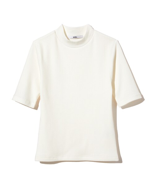 GRL(グレイル)の「プチハイネックテレコトップス(Tシャツ/カットソー・レディース・レッド/ブラック/グレー/オフホワイト/からし・M)」の2枚目の写真