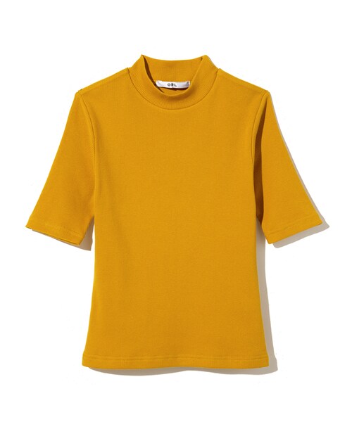 GRL(グレイル)の「プチハイネックテレコトップス(Tシャツ/カットソー・レディース・レッド/ブラック/グレー/オフホワイト/からし・M)」の5枚目の写真