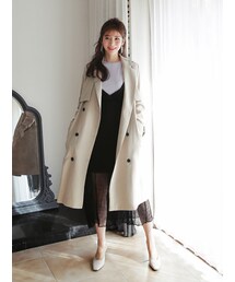 DHOLIC | ベルトSETロングトレンチコート(トレンチコート)