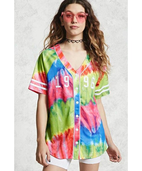 FOREVER 21（フォーエバー トゥエンティーワン）の「Forever 21 TieDye Baseball Jersey（シャツ/ブラウス）」 WEAR