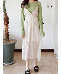 DHOLIC | Vネックレイヤードワンピース(ワンピース)