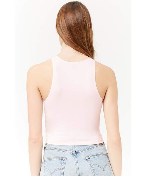 FOREVER 21（フォーエバー トゥエンティーワン）の「Forever 21 Cropped Tank Top（タンクトップ・レディース・Black/Red/Pink/Beige/White/Blue・Large/Small/Medium）」の21枚目の写真