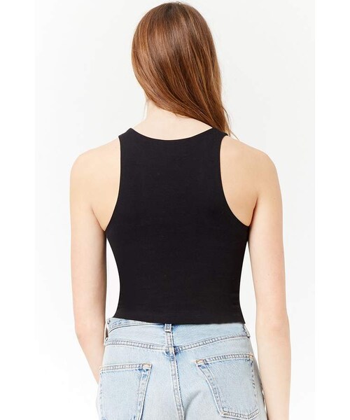 FOREVER 21（フォーエバー トゥエンティーワン）の「Forever 21 Cropped Tank Top（タンクトップ・レディース・Black/Red/Pink/Beige/White/Blue・Large/Small/Medium）」の13枚目の写真