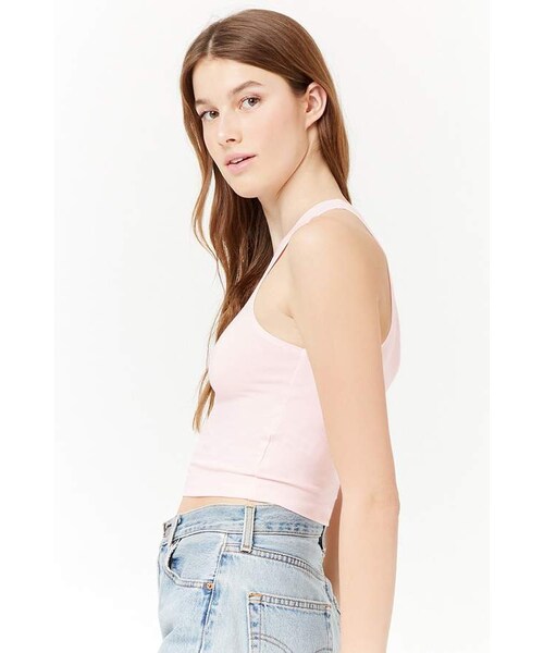 FOREVER 21（フォーエバー トゥエンティーワン）の「Forever 21 Cropped Tank Top（タンクトップ・レディース・Black/Red/Pink/Beige/White/Blue・Large/Small/Medium）」の18枚目の写真