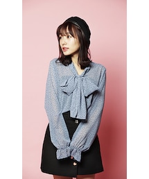 CHEER CLOSET | 【前田希美】ふわふわチュールドットリボンブラウス(シャツ/ブラウス)