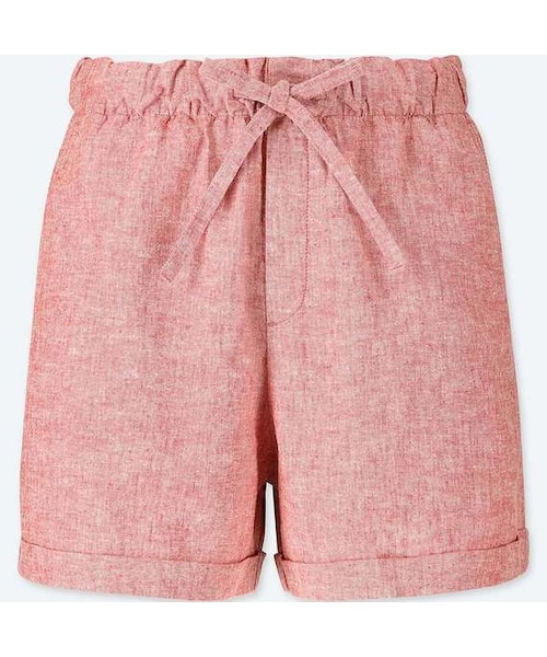 UNIQLO（ユニクロ）の「コットンリネンイージーショートパンツ（その他パンツ・レディース・DARK GRAY 08/BEIGE 31/YELLOW 42/RED 15/BLUE 68・M/S/XL/XXL/XS/L）」の5枚目の写真