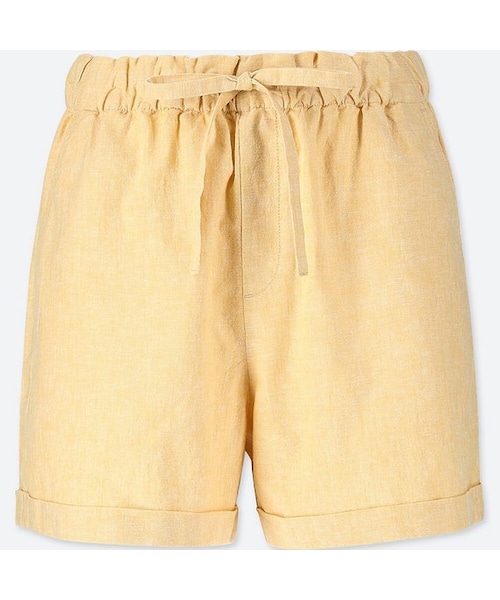 UNIQLO（ユニクロ）の「コットンリネンイージーショートパンツ（その他パンツ・レディース・DARK GRAY 08/BEIGE 31/YELLOW 42/RED 15/BLUE 68・M/S/XL/XXL/XS/L）」の4枚目の写真