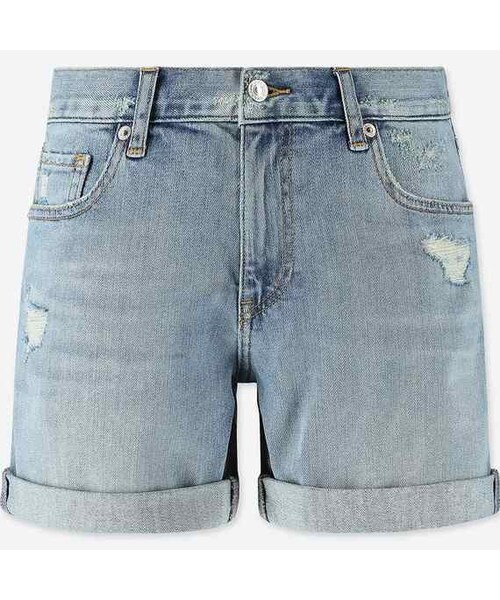 UNIQLO（ユニクロ）の「デニムボーイフレンドショーツ（デニムパンツ・レディース・WHITE 00/BLUE 63/BLUE 65・26/29/27/22/36/24/23/30/32/25/28/34/21）」の2枚目の写真