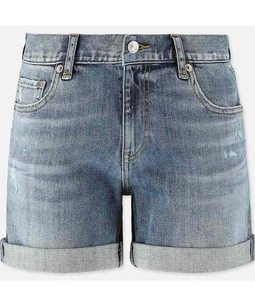 UNIQLO（ユニクロ）の「デニムボーイフレンドショーツ（デニムパンツ・レディース・WHITE 00/BLUE 63/BLUE 65・26/29/27/22/36/24/23/30/32/25/28/34/21）」の3枚目の写真
