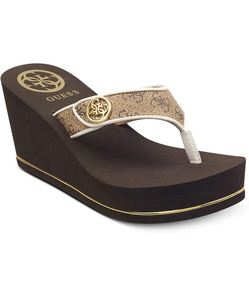 GUESS（ゲス）の「Guess Sarraly Eva Logo Wedge Sandals Women's Shoes（その他シューズ