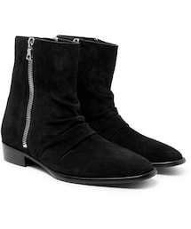 初期 AMIRI ブーツ MX1 SKINNY STACK BOOT AMIRI（アミリ）の「AMIRI Skinny Stack Ruched Suede Boots（ブーツ