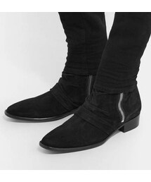 AMIRI（アミリ）の「AMIRI Skinny Stack Ruched Suede Boots（ブーツ