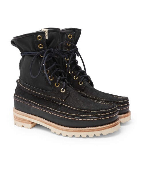 VISVIM（ビズビム）の「visvim Grizzly Panelled Suede, Twill And Rubber Boots（ブーツ