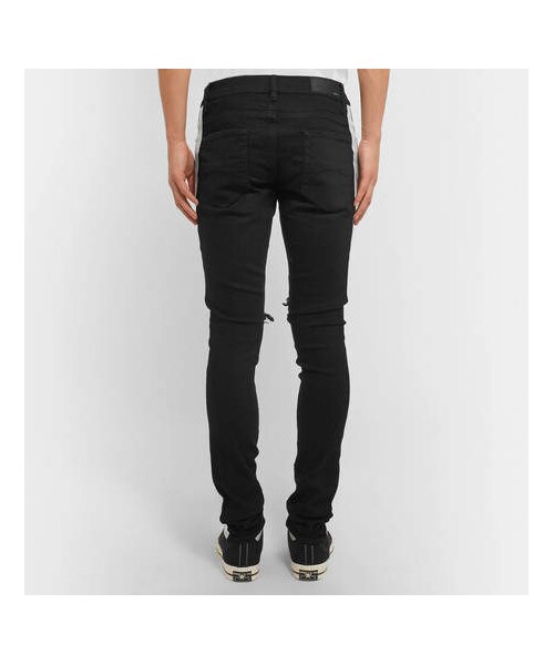 AMIRI（アミリ）の「AMIRI Track Skinny-Fit Striped Distressed