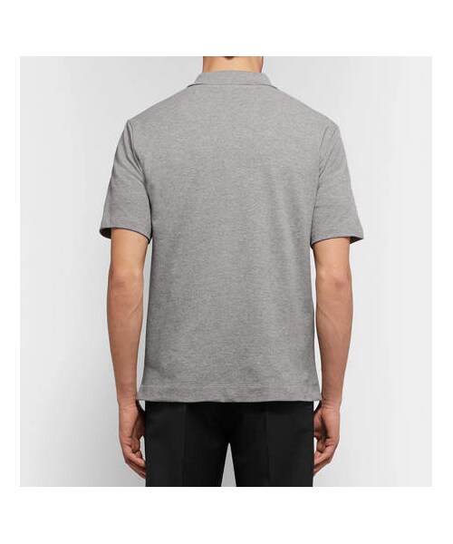 Acne Studios（アクネストゥディオズ）の「Acne Studios Newark Cotton-Piqué Polo Shirt（ポロシャツ・メンズ・Gray・XS/S/L/XL/M）」の5枚目の写真