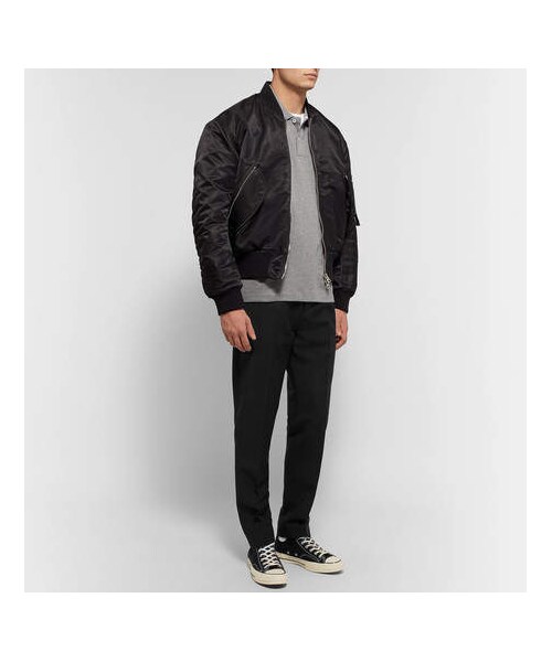 Acne Studios（アクネストゥディオズ）の「Acne Studios Newark Cotton-Piqué Polo Shirt（ポロシャツ・メンズ・Gray・XS/S/L/XL/M）」の4枚目の写真