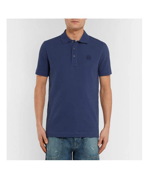 LOEWE（ロエベ）の「Loewe Embroidered Cotton-Piqué Polo Shirt