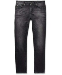 Saint Laurent | Saint Laurent Skinny-Fit 15cm Hem Acid-Washed Stretch-Denim Jeans(デニムパンツ)
