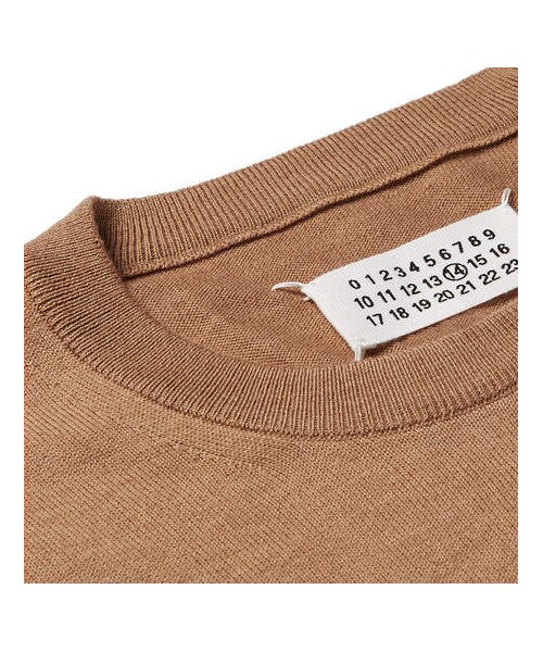 Maison Margiela(メゾンマルジェラ)の「Maison Margiela Suede Elbow-Patch Cotton And Wool-Blend Sweater(ニット/セーター・メンズ・Brown・S/M/XL/L/XXL)」の5枚目の写真