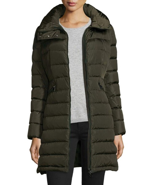 MONCLER（モンクレール）の「Moncler Flammette Long Puffer Jacket（ジャケット/アウター・レディース・Beige/Green・5/00）」の2枚目の写真