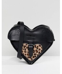 Dr. Martens | Dr Martens Leather Heart Cross Body Bag with Leopard Contrast(ショルダーバッグ)
