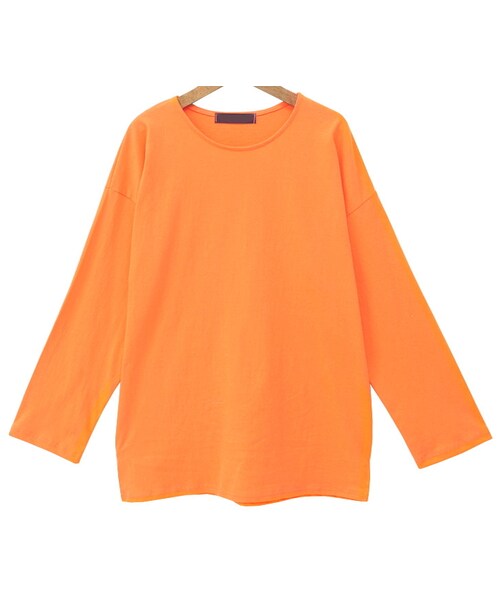 Dailyabout(デイリーアバウト)の「ラウンドネックサイドスリットTシャツ(Tシャツ/カットソー・レディース・ホワイト/ベージュ/オレンジ/レッド/グリーン/ブルー/ブラック・FREE)」の7枚目の写真