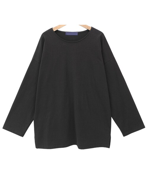 Dailyabout(デイリーアバウト)の「ラウンドネックサイドスリットTシャツ(Tシャツ/カットソー・レディース・ホワイト/ベージュ/オレンジ/レッド/グリーン/ブルー/ブラック・FREE)」の2枚目の写真