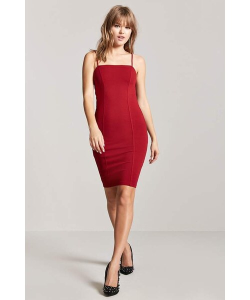 FOREVER 21(フォーエバー トゥエンティーワン)の「Forever 21 Cami Bodycon Mini Dress(ワンピース・レディース・Black/Red/Purple・Small/Medium/Large)」の11枚目の写真