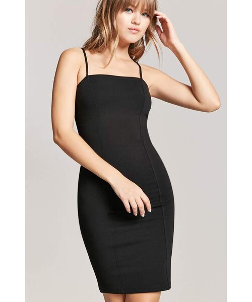 FOREVER 21(フォーエバー トゥエンティーワン)の「Forever 21 Cami Bodycon Mini Dress(ワンピース・レディース・Black/Red/Purple・Small/Medium/Large)」の1枚目の写真
