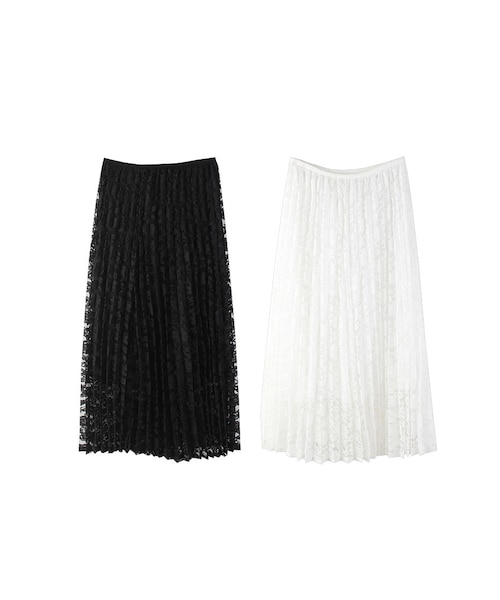 bodurine（ボドゥリネ）の「レースロングスカート*全2色*（スカート・レディース・블랙/화이트/그외・one size）」の3枚目の写真