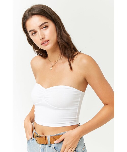 FOREVER 21(フォーエバー トゥエンティーワン)の「スウィートハートネックチューブトップ(その他・レディース・BLACK/WHITE/LIGHT YELLOW/NAVY・S/M/L/5.5/6/6.5/7/7.5/8/8.5/9/10/ONE SIZE)」の5枚目の写真