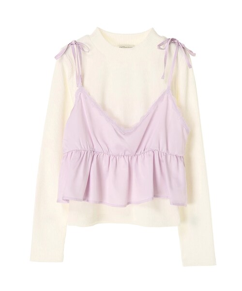 earth music&ecology（アースミュージックアンドエコロジー）の「SET2点 リブプルオーバー+キャミソール（トップス・ブラック/ミント/ラベンダー・F）」の13枚目の写真