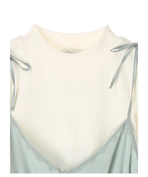earth music&ecology（アースミュージックアンドエコロジー）の「SET2点 リブプルオーバー+キャミソール（トップス・ブラック/ミント/ラベンダー・F）」の7枚目の写真