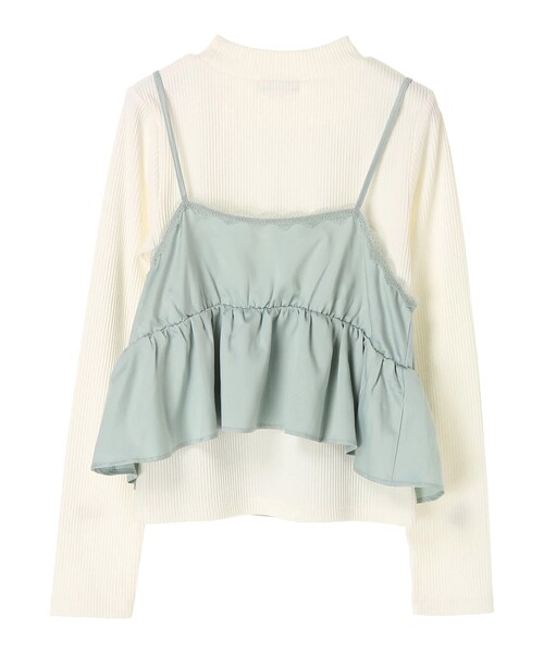 earth music&ecology（アースミュージックアンドエコロジー）の「SET2点 リブプルオーバー+キャミソール（トップス・ブラック/ミント/ラベンダー・F）」の6枚目の写真