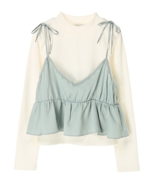 earth music&ecology（アースミュージックアンドエコロジー）の「SET2点 リブプルオーバー+キャミソール（トップス・ブラック/ミント/ラベンダー・F）」の12枚目の写真