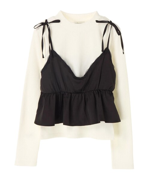 earth music&ecology（アースミュージックアンドエコロジー）の「SET2点 リブプルオーバー+キャミソール（トップス・ブラック/ミント/ラベンダー・F）」の11枚目の写真