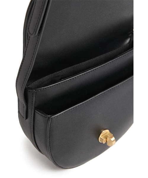 FOREVER 21（フォーエバー トゥエンティーワン）の「Forever 21 Faux Leather Crossbody Saddle Bag（ショルダーバッグ・レディース・Orange/Black・One Size）」の3枚目の写真